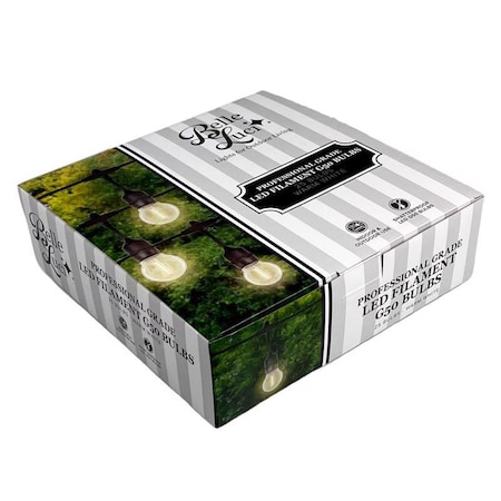 Belle Luci Belle Luci Holiday Bright Lights LED G50 Single Filament Bulbs Warm White 2.5 in. 25 lights BLBUG50E25W
